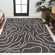 preview thumbnail 11 of 17, JONATHAN Y Nolan Modern Coastal Organic Shapes Indoor/Outdoor Area Rug Black/Cream - 2' 11" x 4' 11" - Rectangle