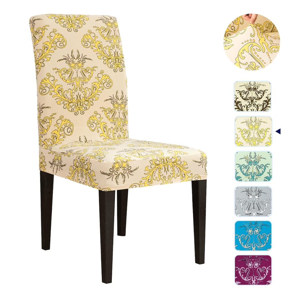 Subrtex Stretch Vector Floral Dining Chair Slipcover