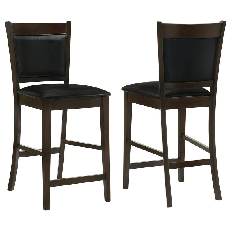 Partridge Leather Counter Chair Antique Espresso (Set of 2)