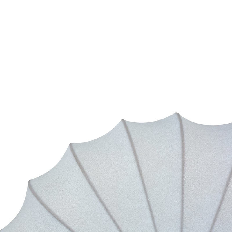 Vintage Pleated Lantern White Silk Single Flush Mount Ambient Light - 23.6 Inches