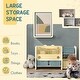 preview thumbnail 6 of 9, Kids Toy Storage, 2 Tier Toy Organizer with 4 Storage Boxes & Bookshelves for Kids Room, Nursery, Playroom