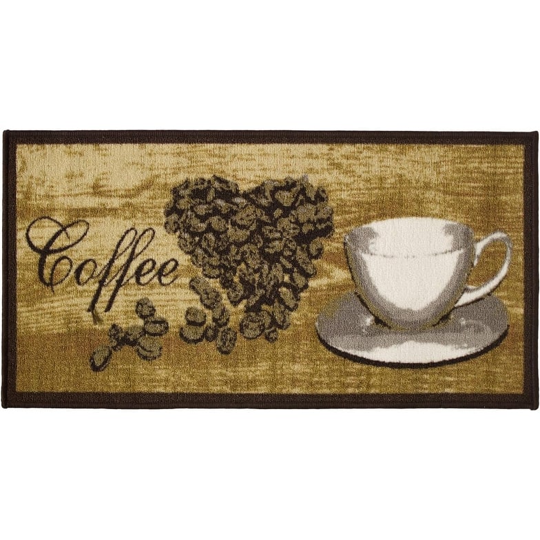 Kashi Home Kitchen Rug, Printed Durable Non Slip Floor Mat, Pretty Farmhouse Design