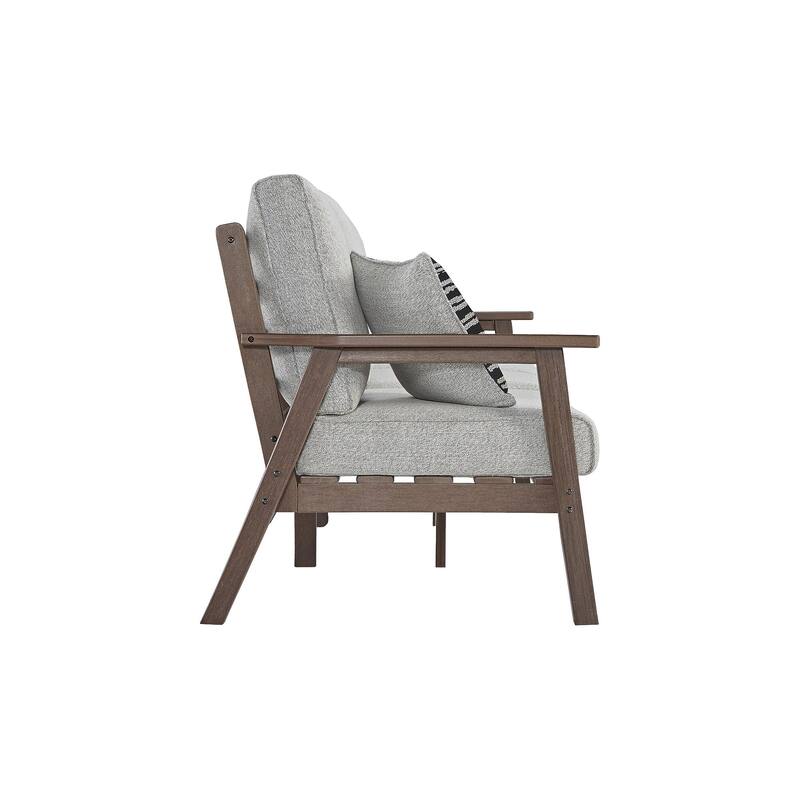 Signature Design by Ashley Emmeline Outdoor Poly All Weather Sofa with Cushion - 80"W x 34"D x 34"H