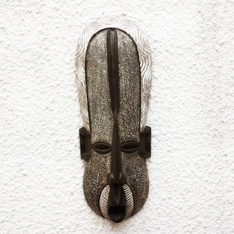 Novica Handmade Merciful Face African Wood Mask