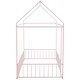 preview thumbnail 39 of 46, Twin/Full Size Floor Bed,Metal Playhouse Bed Frame with Fence