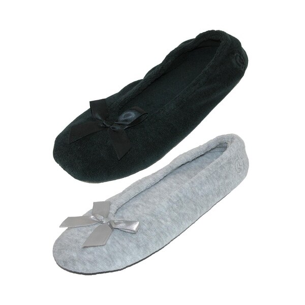 isotoner terry ballet slippers