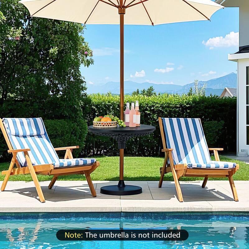Gymax Outdoor Umbrella Table Tray Fit 1.5''/1.34''/1.26'' Umbrella