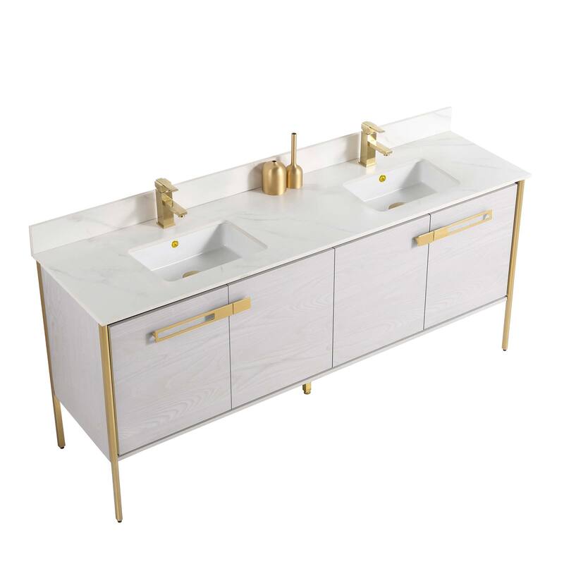 Fine Fixtures Oakville Bathroom Vanity with White Ceramic Sink