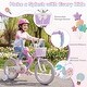 preview thumbnail 9 of 8, Gymax 16'' Kids Bike w/Training Wheels Hand Coaster Brakes Adjustable - Purple