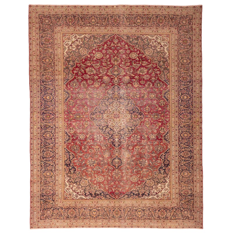 ECARPETGALLERY Hand-knotted Antalya Vintage Red Wool Rug - 9'8 x 12'4