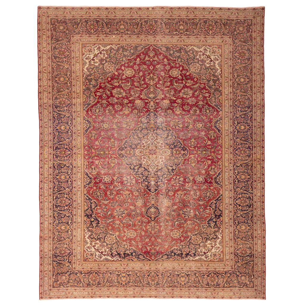 ECARPETGALLERY Hand-knotted Antalya Vintage Red Wool Rug - 9'8 x 12'4