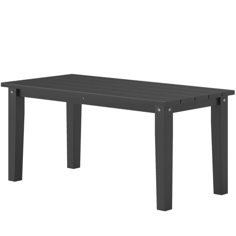 GDFStudio - Elias Modern Patio Rectangle Coffee Table for Relaxed Outdoor Living(Only table)