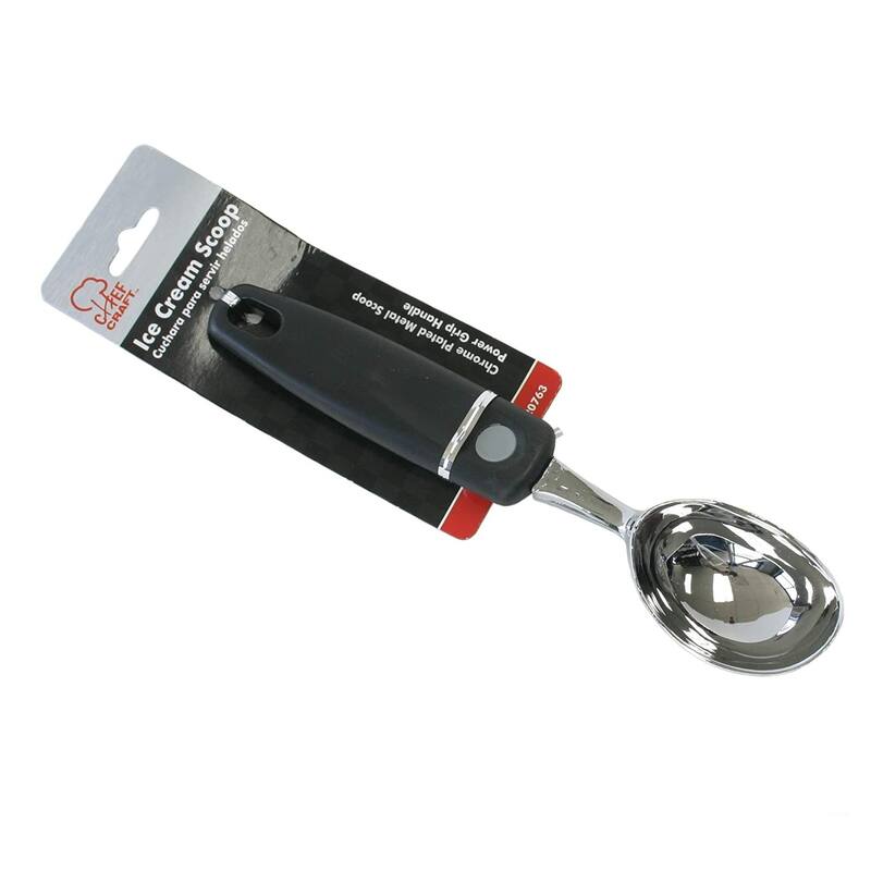 Chef Craft Heavy Duty Chrome Plated Easy Grip Ice Cream Scoop
