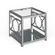 preview thumbnail 22 of 21, Pehrson Contemporary 24-inch Glass Top Metal 1-Shelf Side Table by Silver Orchid