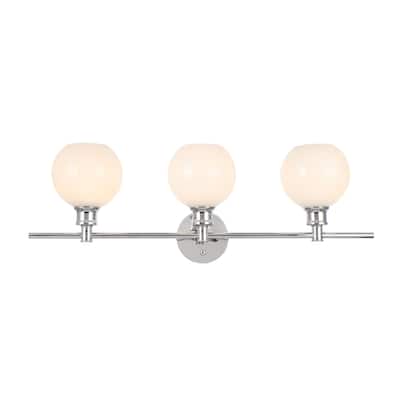 Elegant Lighting Collier 3 Light 28" Wide Bathroom Vanity Light with