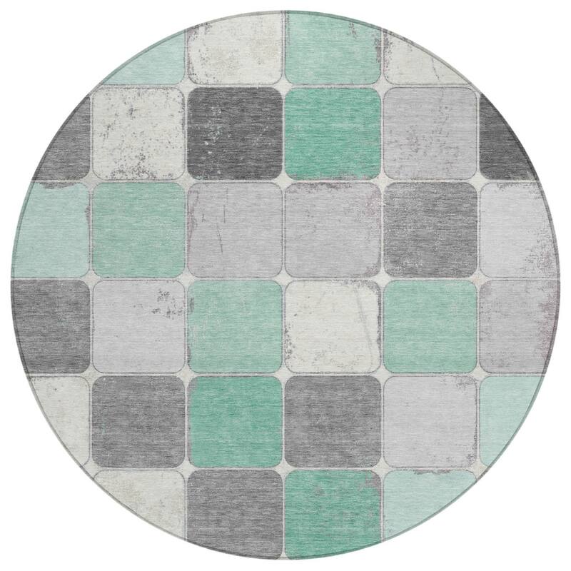 HomeRoots Geometric Transitional Rectangle Outdoor Rug