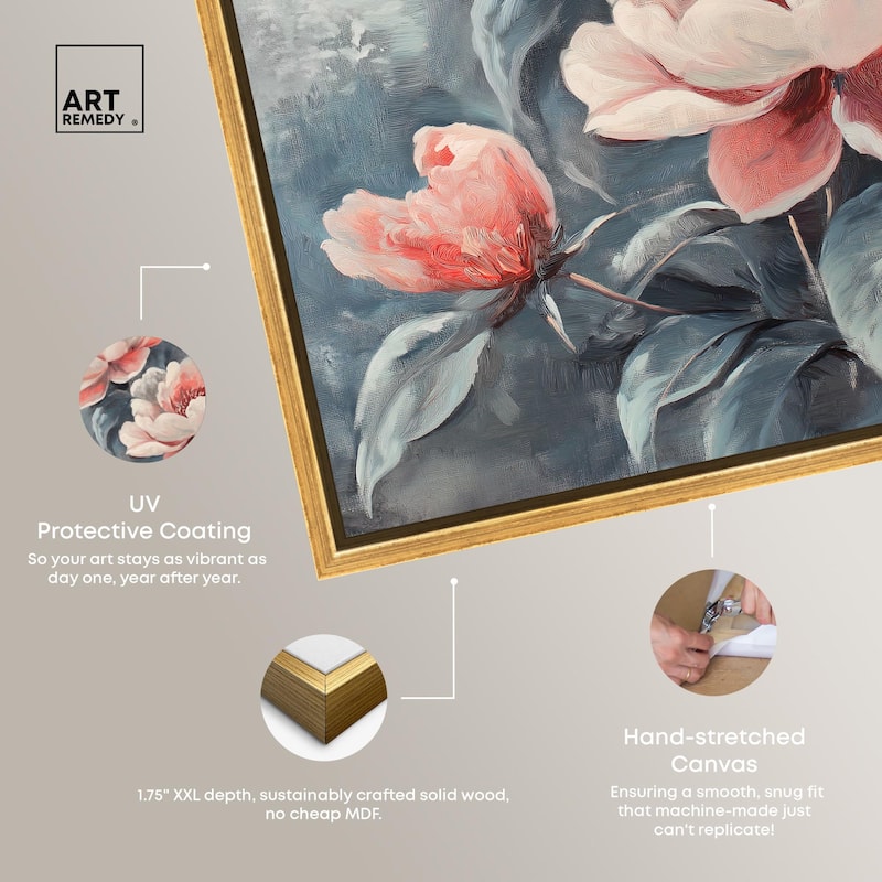 Blush Peony Canvas by Art Remedy