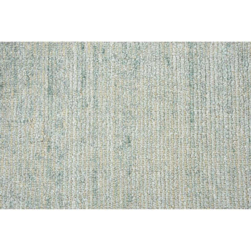 Alora Decor Demure Solid Aqua Blue Hand-tufted Wool Blend Rug