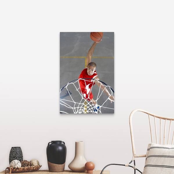 Shop Basketball Player About To Dunk Canvas Wall Art Free