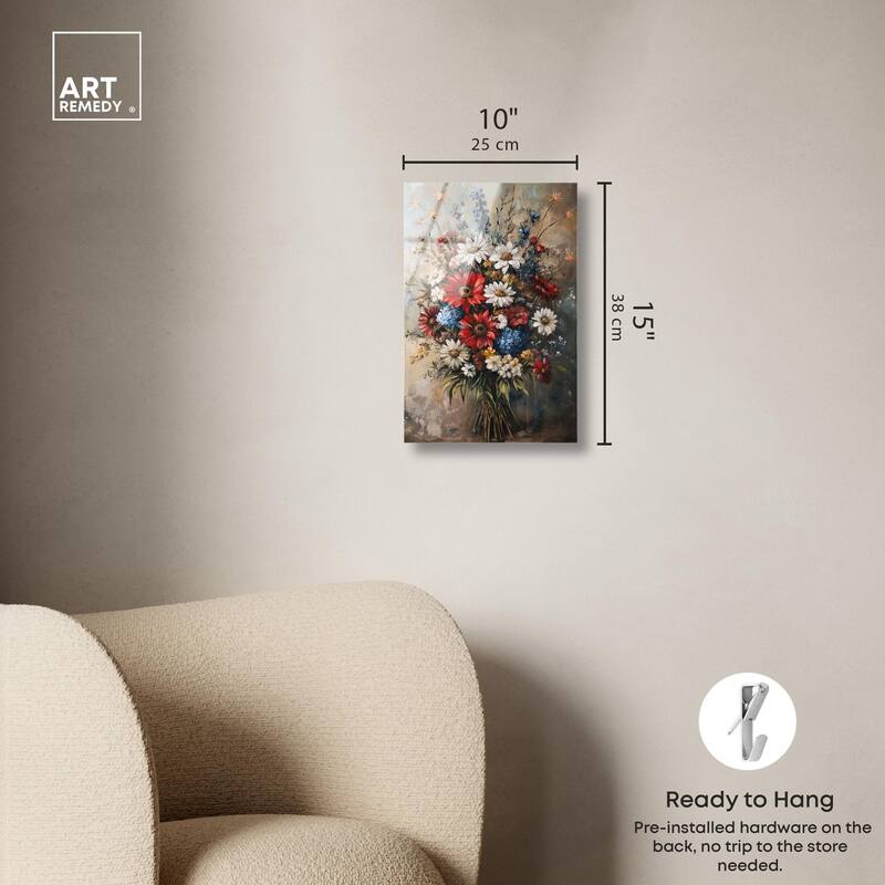 Symphony of Flowers II Acrylic by Art Remedy, Ready to Hang