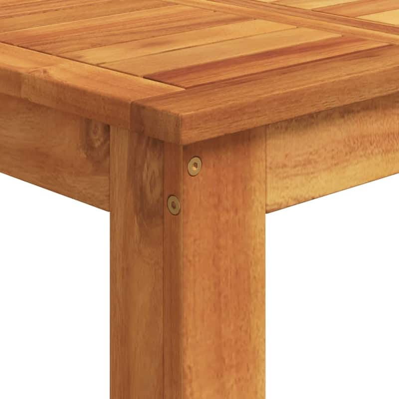 vidaXL Garden Bar Set Grey Solid Acacia Wood Medium Removable Covers - 23.6 x 23.6 x 41.3
