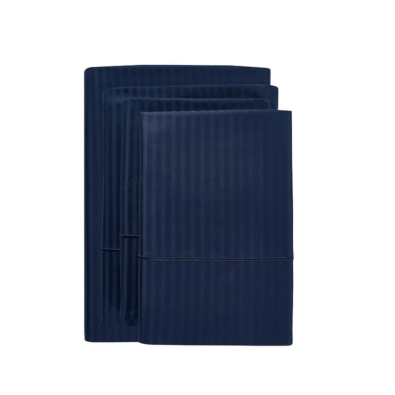 Kathy Ireland 500 Thread Count Damask Stripe Sheet Set with Optifit