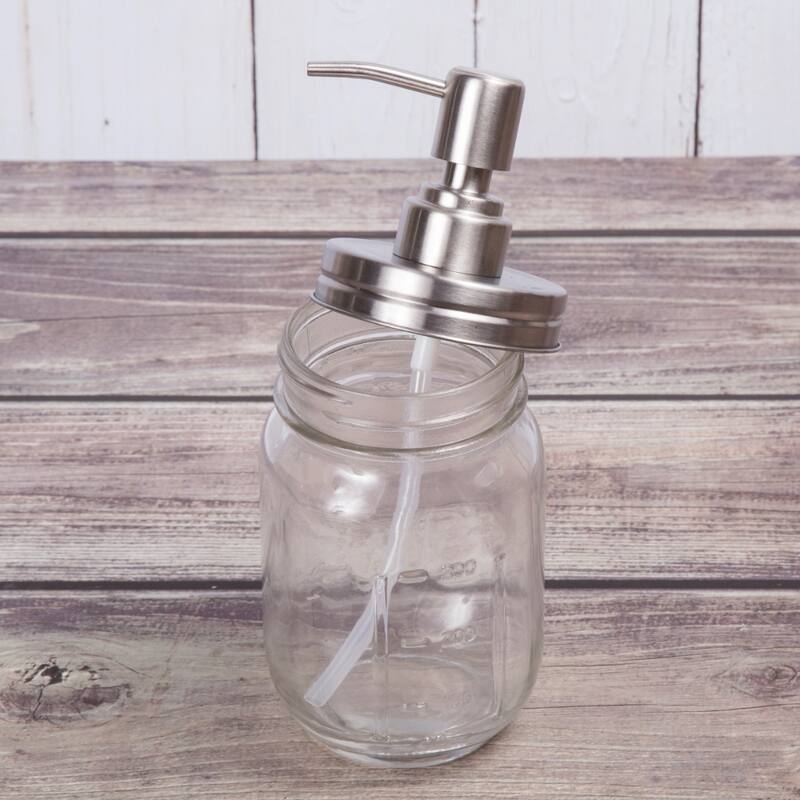 Creative Home 480 ml Mason Jar Soap Dispenser - Clear