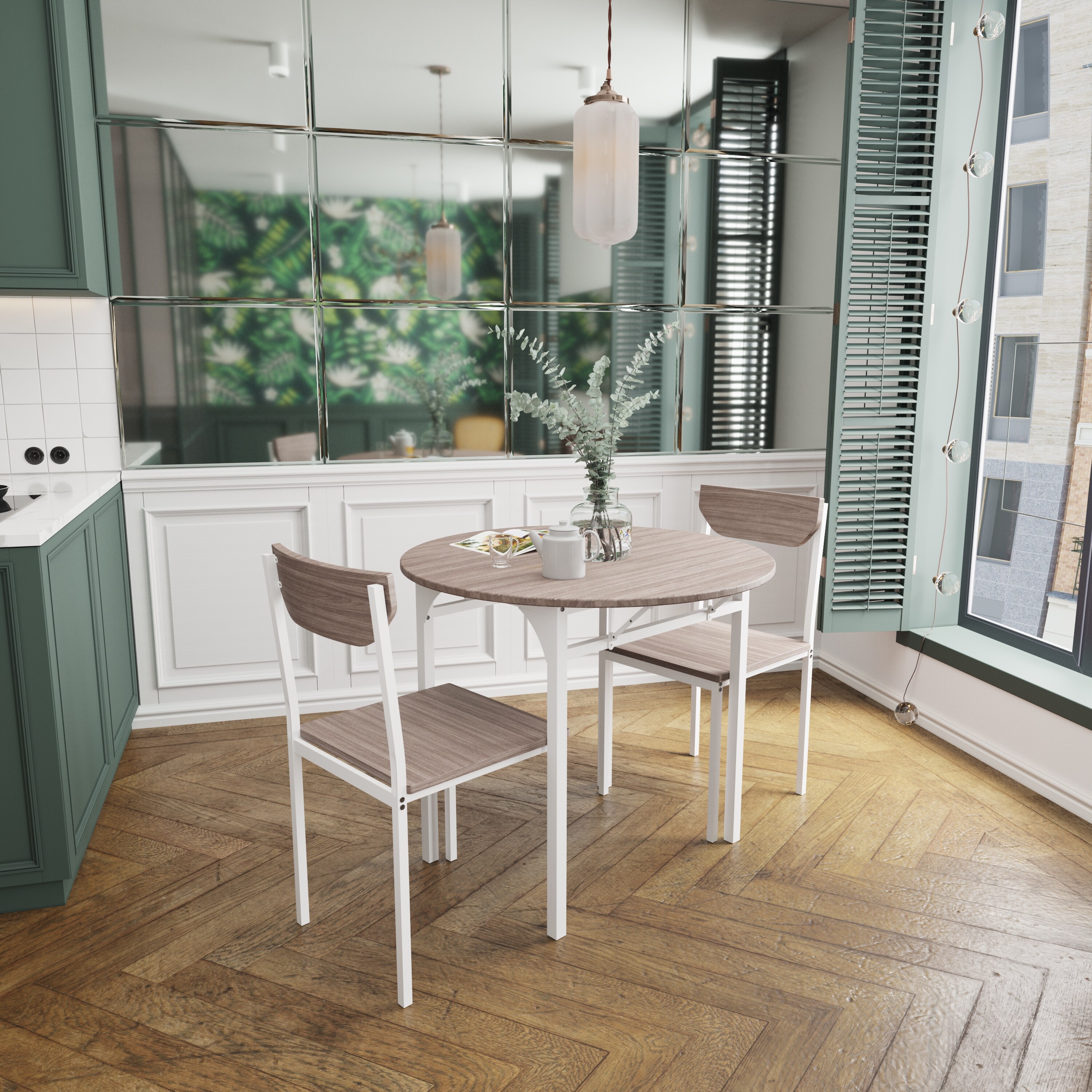 3 Piece Dining Table Set for Small Places