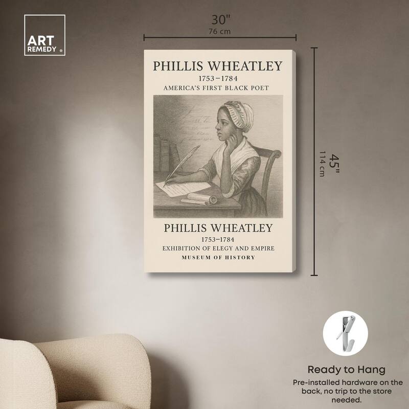 Americas First Black Poet Canvas by Art Remedy, Gallery Wrapped