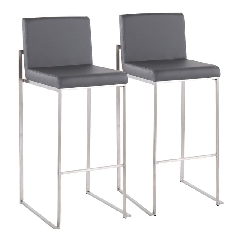 Silver Orchid Forrest High Back Bar Stool - Set of 2