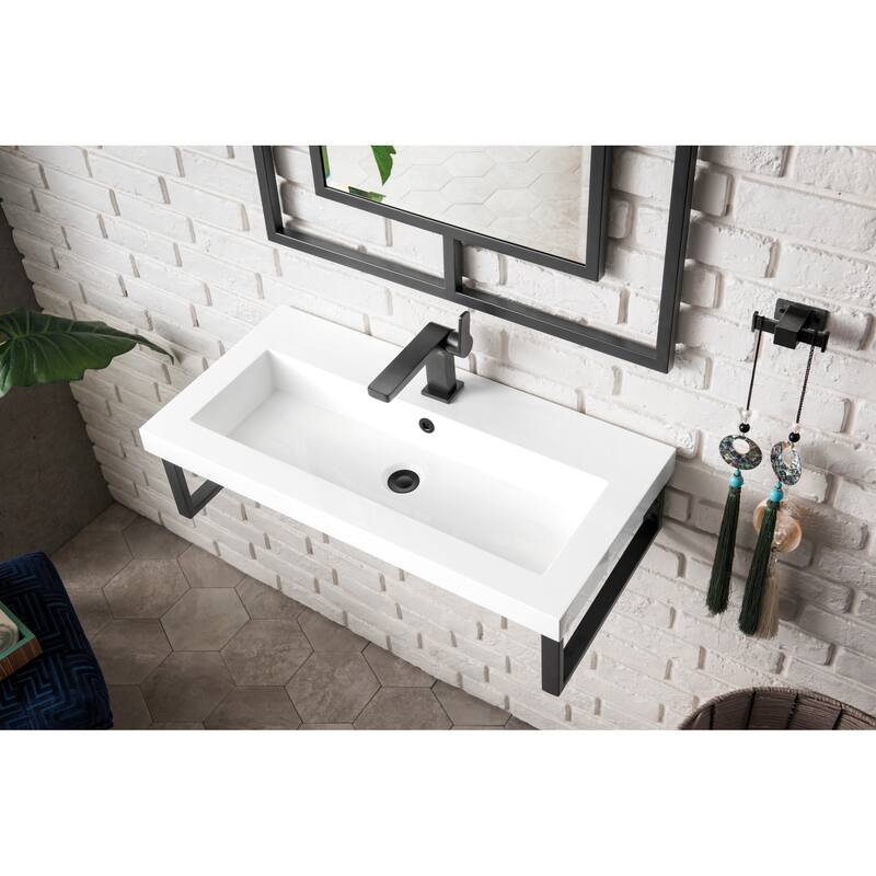 James Martin Vanities 055BK1631.5WG2 Boston 31-1/2" Rectangular