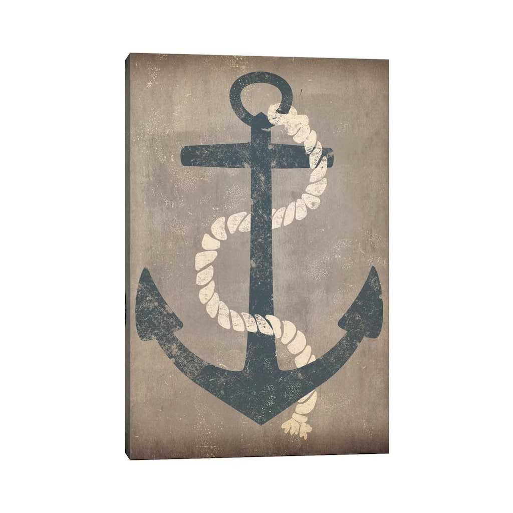 iCanvas "Nautical Anchor (Grey)" by Ryan Fowler Canvas Print