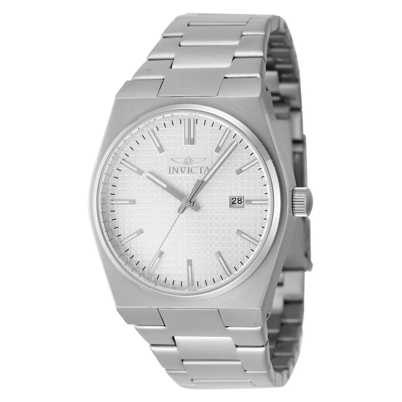 Invicta Men's 48393 Speedway Quartz 3 Hand Silver Dial Watch