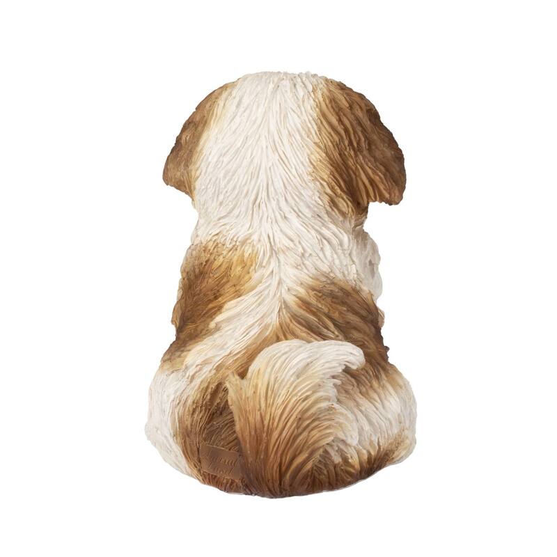 Sitting Shih Tzu Outdoor Garden Statue - 6" - Brown