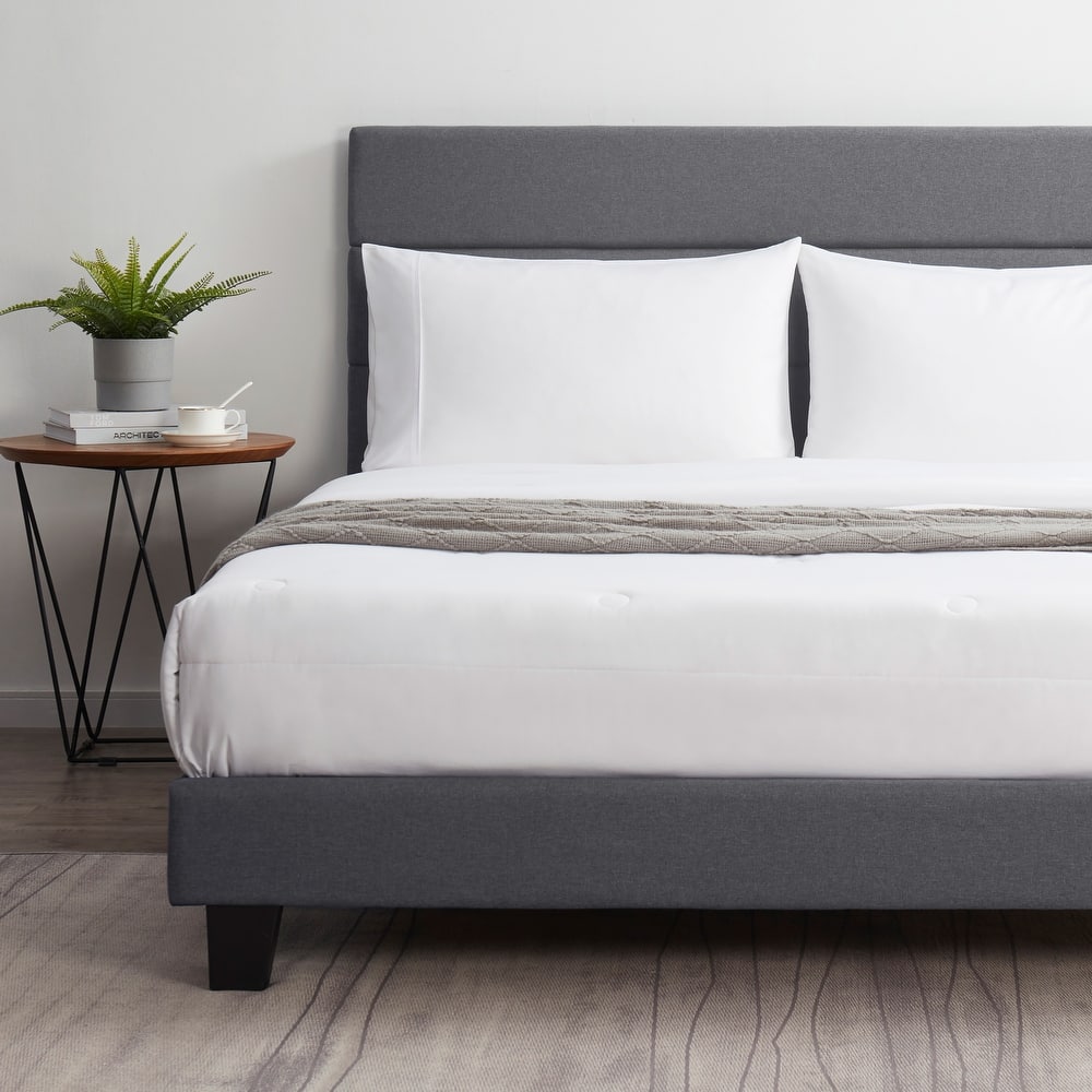 Empyrean Horizontal Channel Upholstered Platform Bed