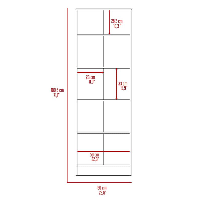 Buxton Rectangle 2-Door Storage Tall Cabinet Carbon