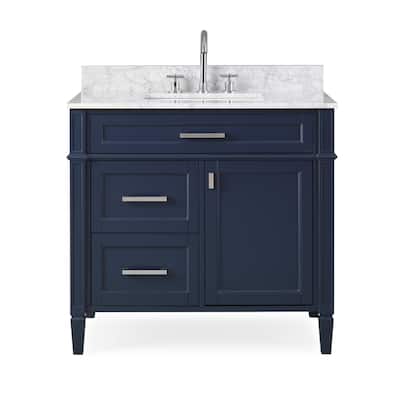 36" Tennant Brand Felix Modern Style Navy Blue Bathroom Vanity