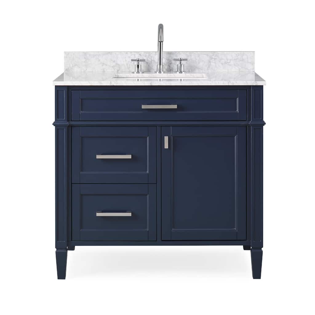 36" Tennant Brand Felix Modern Style Navy Blue Bathroom Vanity