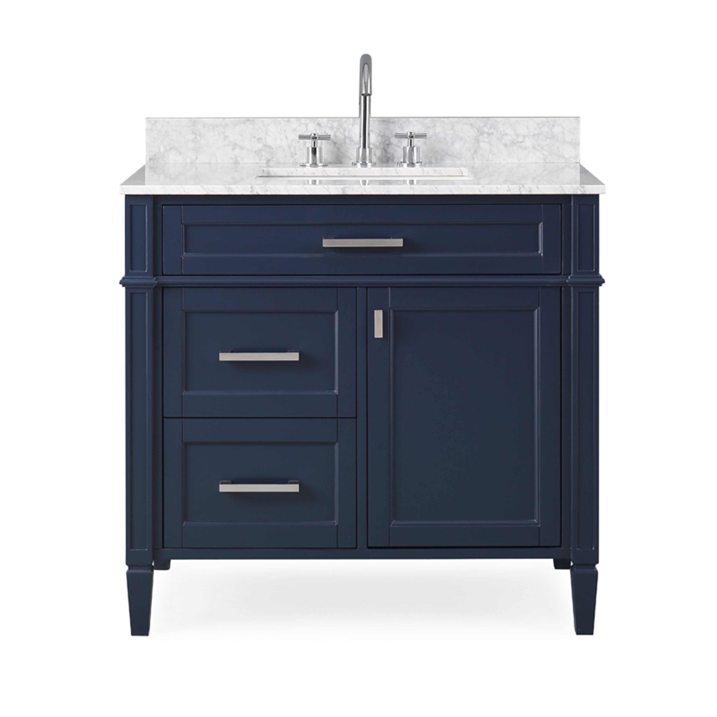36" Tennant Brand Felix Modern Style Navy Blue Bathroom Vanity
