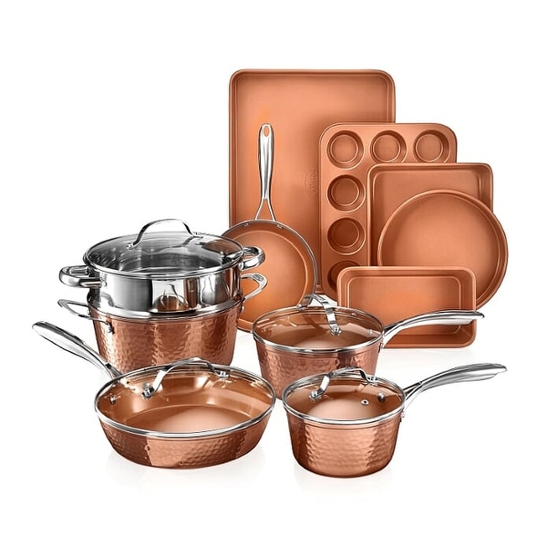 GreenLife Soft Grip Healthy Ceramic 15pc Cookware Set - On Sale - Bed Bath  & Beyond - 37857014
