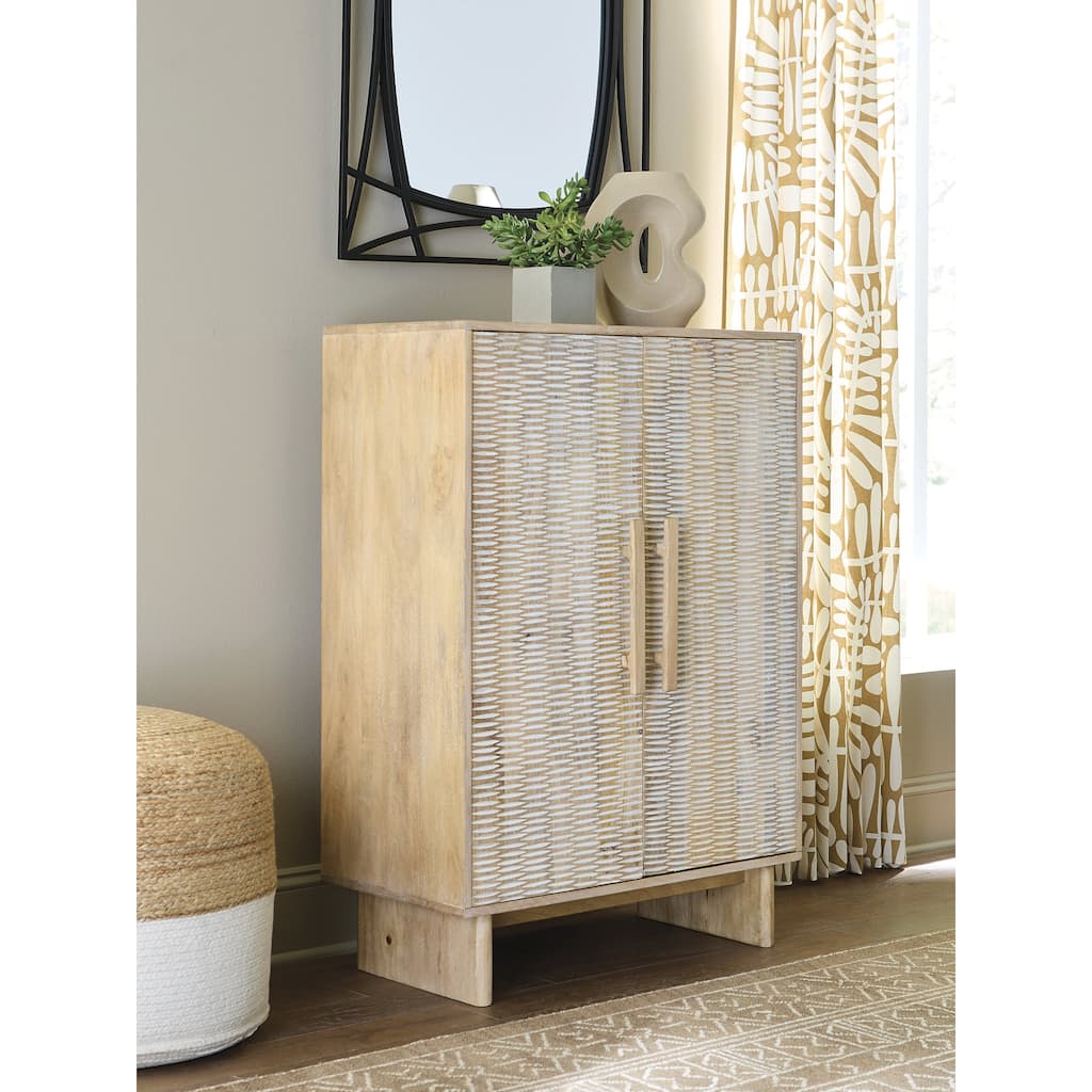 Signature Design by Ashley Dallinbury Brown/White Accent Cabinet - 31.5" W x 16" D x 44.75" H