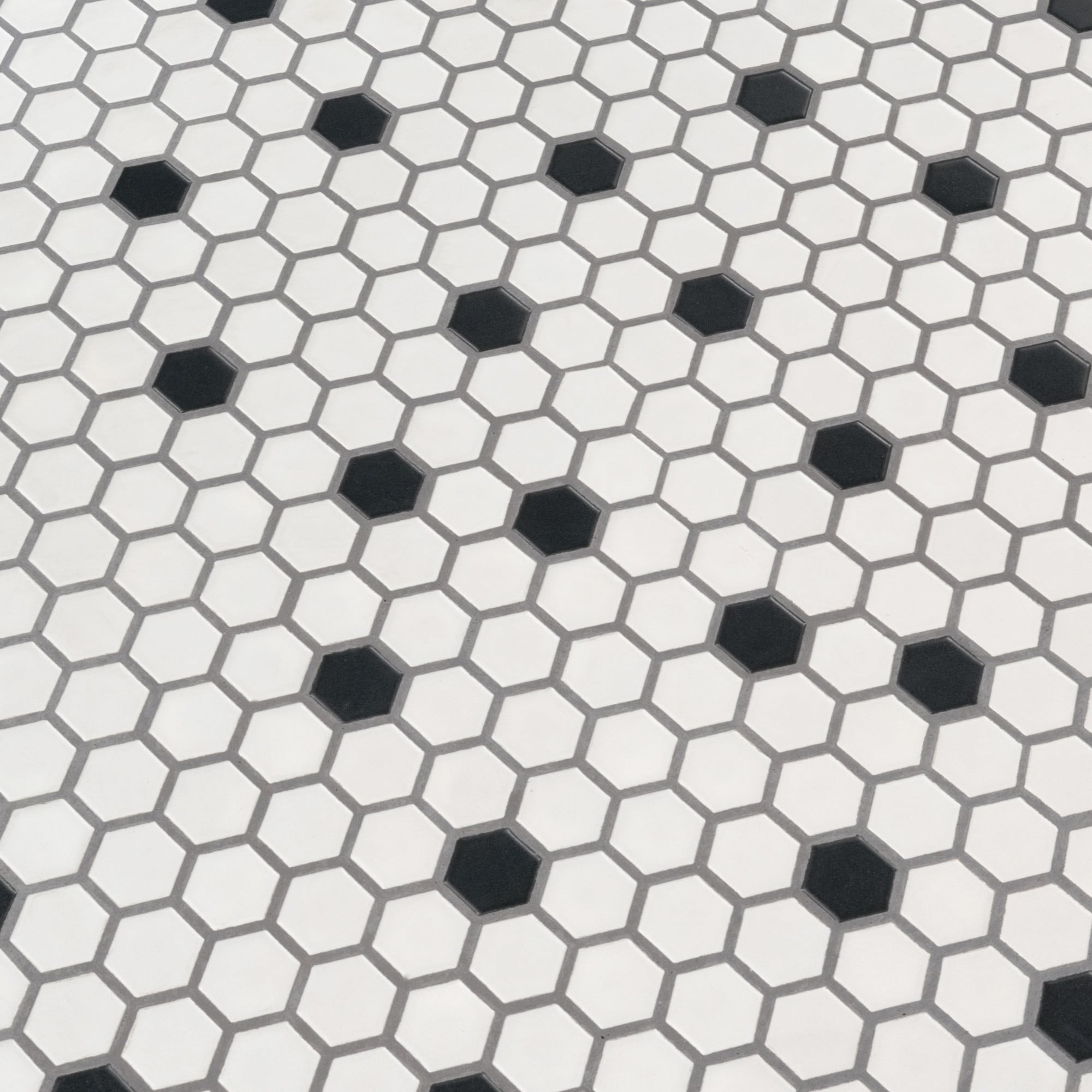 Msi N1x1hex Domino 1 X 1 Hexagon Mosaic Tile Matte Porcelain Visual Sold By Carton 19 09 Sf Carton Black White Overstock 29778075
