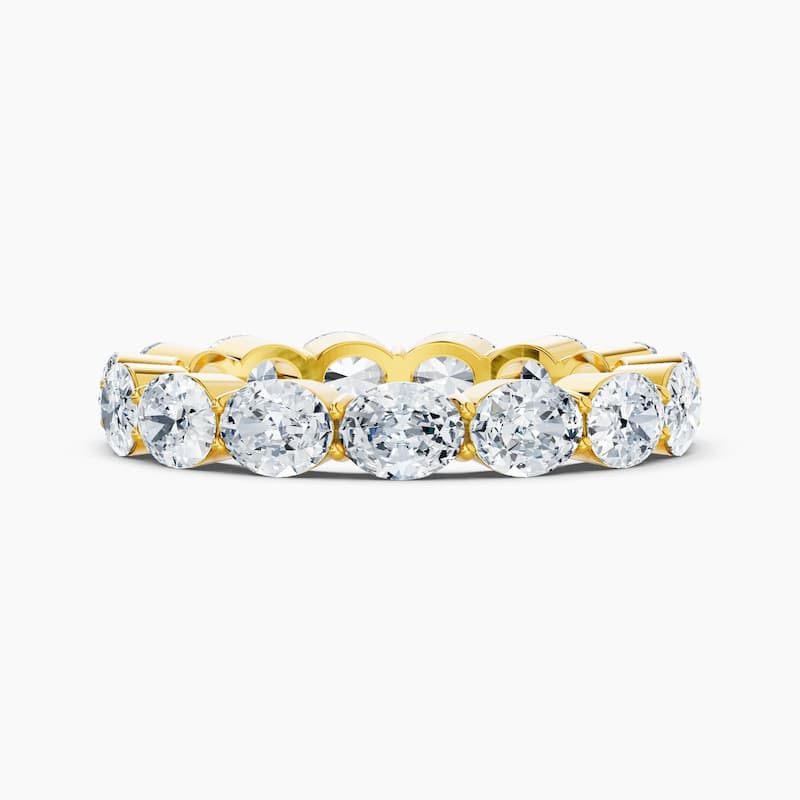Auriya 14k Gold Oval East-West Lab Grown Diamond Eternity Band 1.80 - 7.50 ct. tw. (F-G, VS) - 3.00 ct. wt. - 9 - Yellow