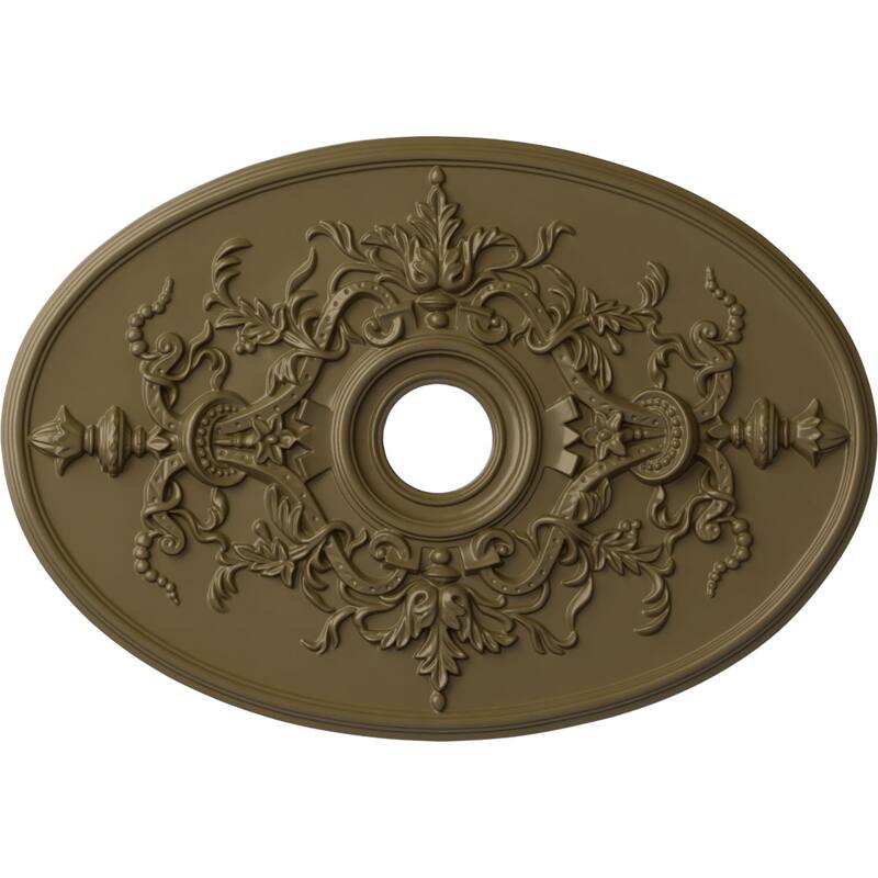 30 3/4"W x 21/14"H x 3 7/8"ID x 1 5/8"P Alexa Ceiling Medallion