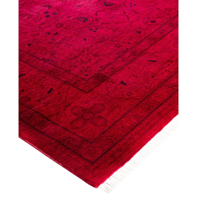 Overdyed One-of-a-Kind Hand-Knotted Area Rug - Purple - 4' 8" x 7' 4"