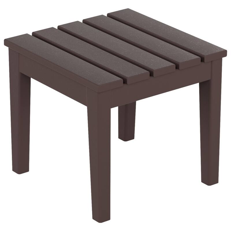 Polytrends Laguna Outdoor Patio 3-Piece Garden Arm Chair Conversation Set With Side Table