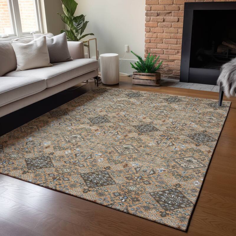 Machine Washable Indoor/ Outdoor Global Bidunga Chantille Rug