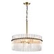 Casandra 4-light Brushed Brass Pendant Crystal Chandelier - Thumbnail 1