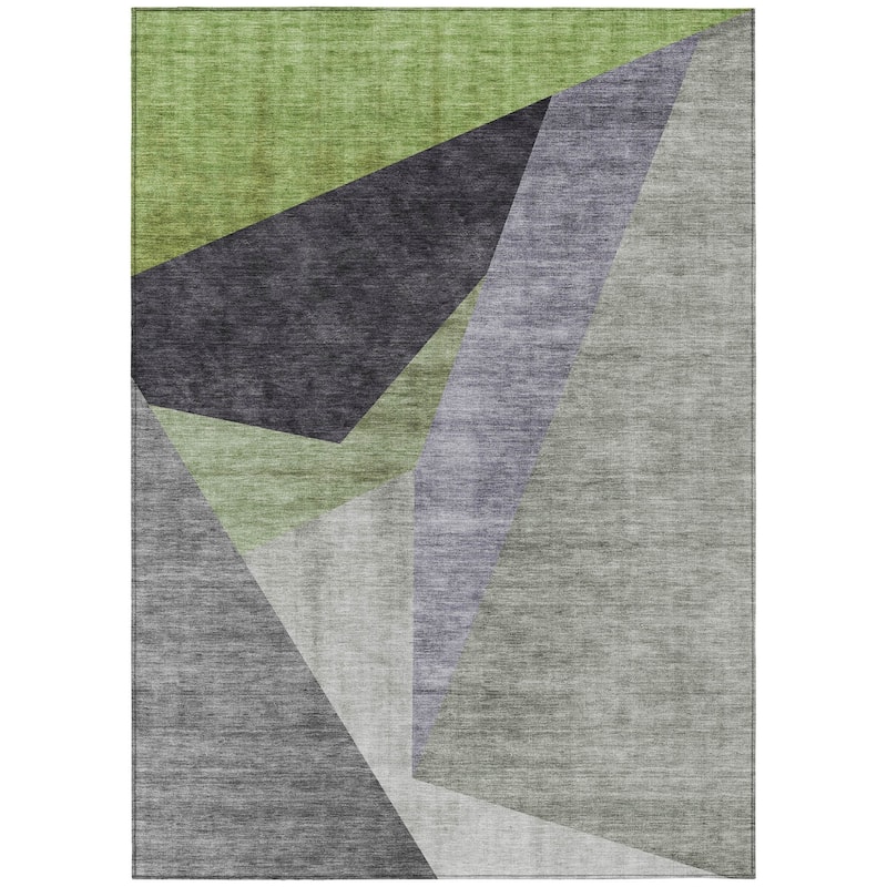 HomeRoots Abstract Transitional Rectangle Outdoor Rug