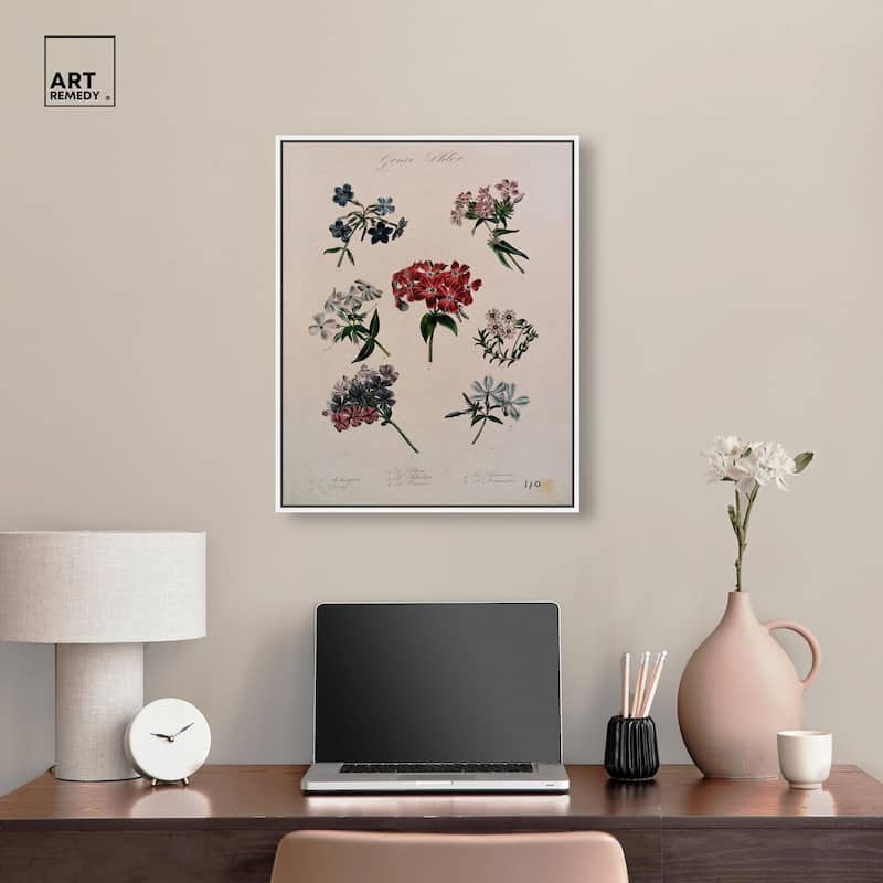 Seven Flowering Plants Canvas by Art Remedy